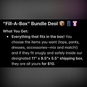 “Fill a Box” bundle deal